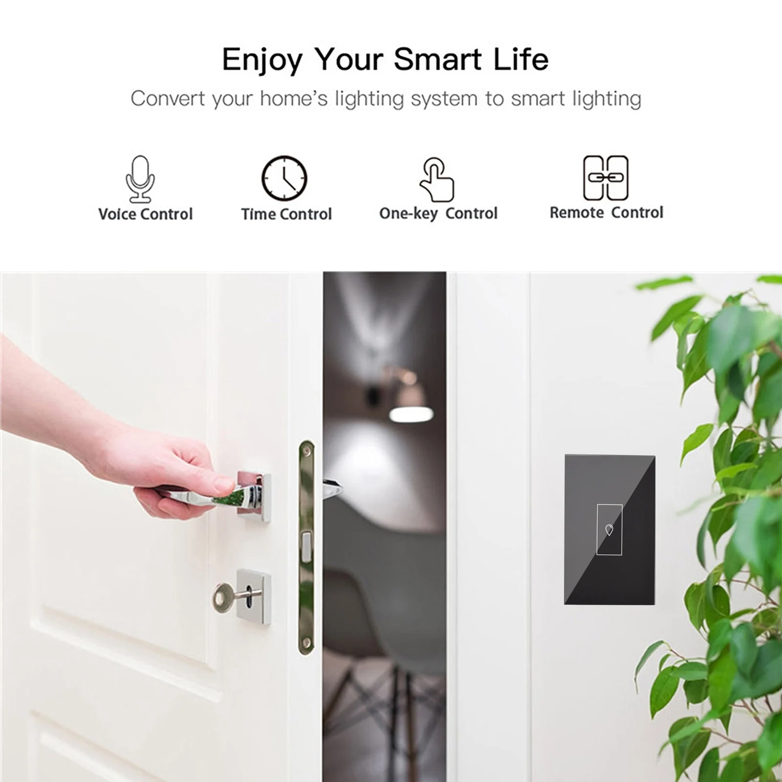 

WIFI Wall Switch Smart Boiler Touch Switch Voice Control Compatible with Alexa & Google Home Remote Control