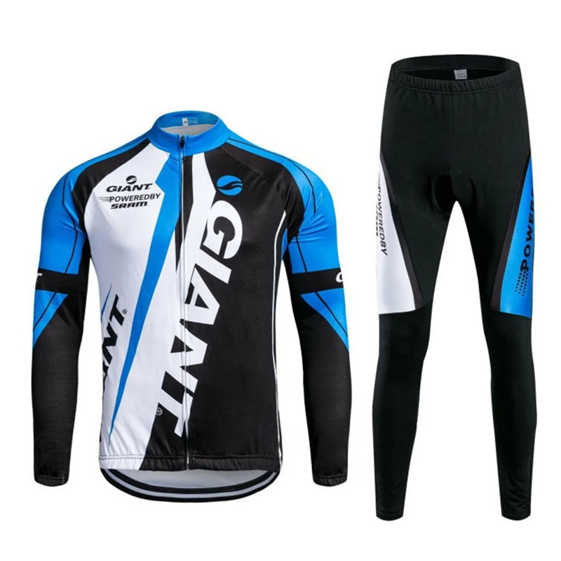 

The new spring and autumn comfortable and lightweight cycling clothes warning men's jersey suit cycling mountain bike uniform bi