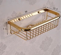 vidric 30cm wall mounted antiqueblackgoldrose goldchrome bathroom soap basket brass bath shower shelf soap basket holder