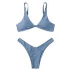 Купальник-бикини женский с высокой грудью, пикантный бразильский купальник с контрастными градиентными разрезами, пляжная одежда, купальный костюм, бикини, на лето