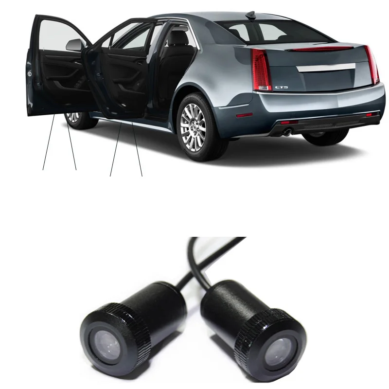 

AutoPan LED Shadow Light Door Step Courtesy Welcome Lamp HD Logo Projector for Cadillac