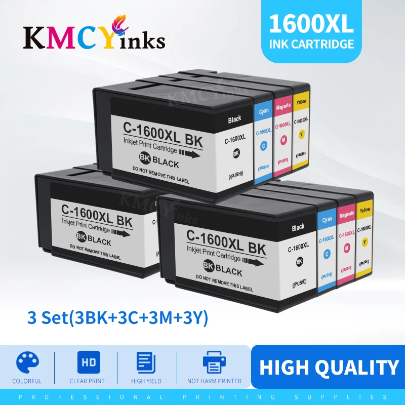 

KMCYinks PGI1600 PGI-1600XL Compatible Ink Cartridge PGI-1600 1600XL for Canon 1600 MAXIFY MB2060 MB2160 MB2360 MB2760 Printers