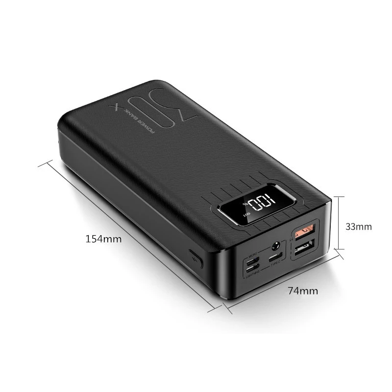 

30000mAh Power Bank Portable Charger Fast Charging Powerbank External Battery Charger For Xiaomi mi 9 8 iPhone Samsung Poverbank
