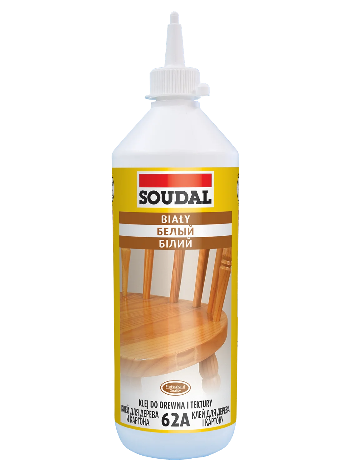 ПВА белый клей для дерева бумаги слаймов 62А 750 г SOUDAL | Канцтовары офиса и дома