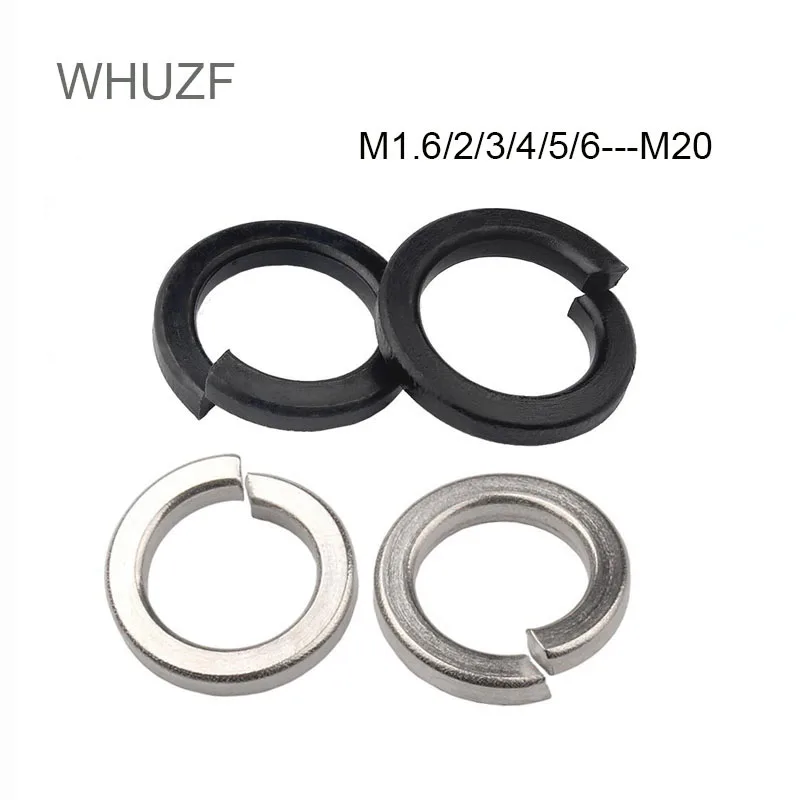 

WHUZF 304 нержавеющая сталь 8,8 высокопрочная углеродистая пружинная шайба с раздельным замком, эластичная прокладка M1.6 M2 M2.5 M3 M4 M5 M6 M8 M10-20