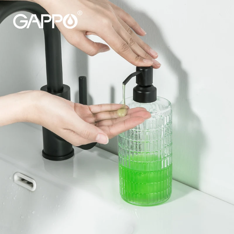 

GAPPO Lotion Soap Dispenser Bottle Pump Kitchen Accessories Hand Press Bathroom Liquid Soap Dispense Fashion Glass Soup Holder