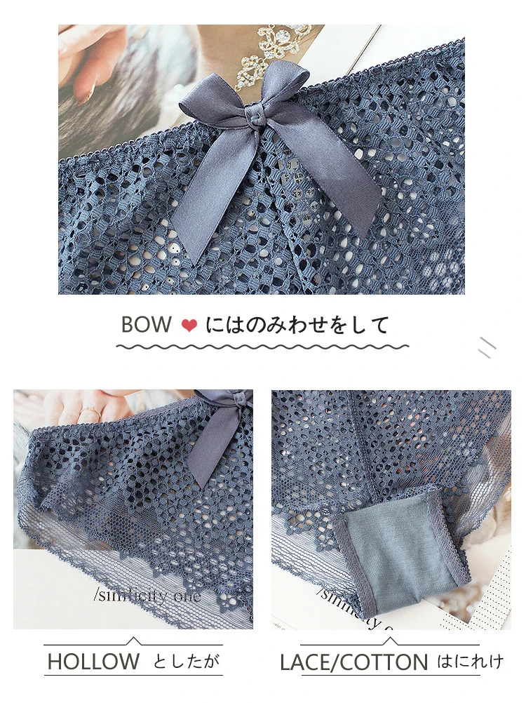 Roseheart, женские модные красные мягкие кружевные хлопковые трусики с бантом и низкой талией, женское нижнее белье, нижнее белье, трусы размера плюс, 3 шт