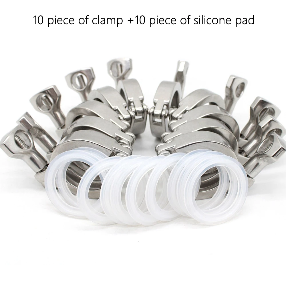 Сверхмощный зажим SS304 из нержавеющей стали одноконтактный с силиконовой