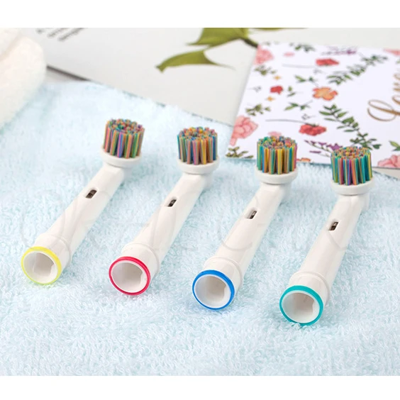 

4Pcs Colourful Brush Heads For Braun Oral B D12,D16,D29,D20,D32,OC20,D10513, DB4510k 3744 3709 3757 D19 OC18 D811 D9525 D9511