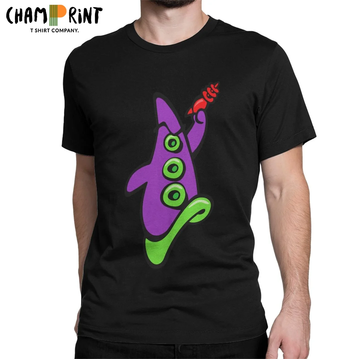 

Maniac Mansion Day Of The Tentacle T Shirt Men's 100% Cotton Vintage T-Shirt O Neck Adventure Computer Game Tee Tops New Arrival