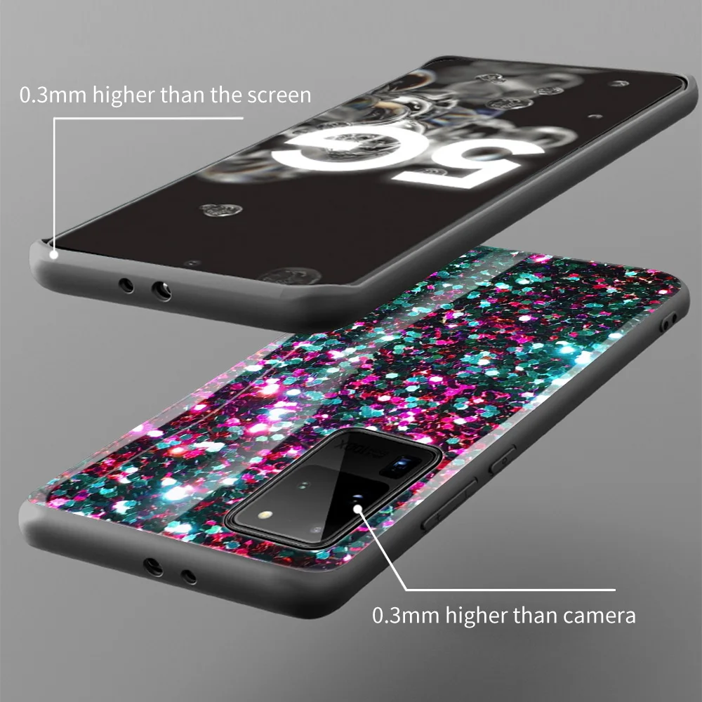 

Tempered Glass Case For Samsung S20 FE A50 S21 Ultra Cover For Galaxy S10 Lite S10e S9 S8 S7 Plus Coque Fashion Gold Pattern
