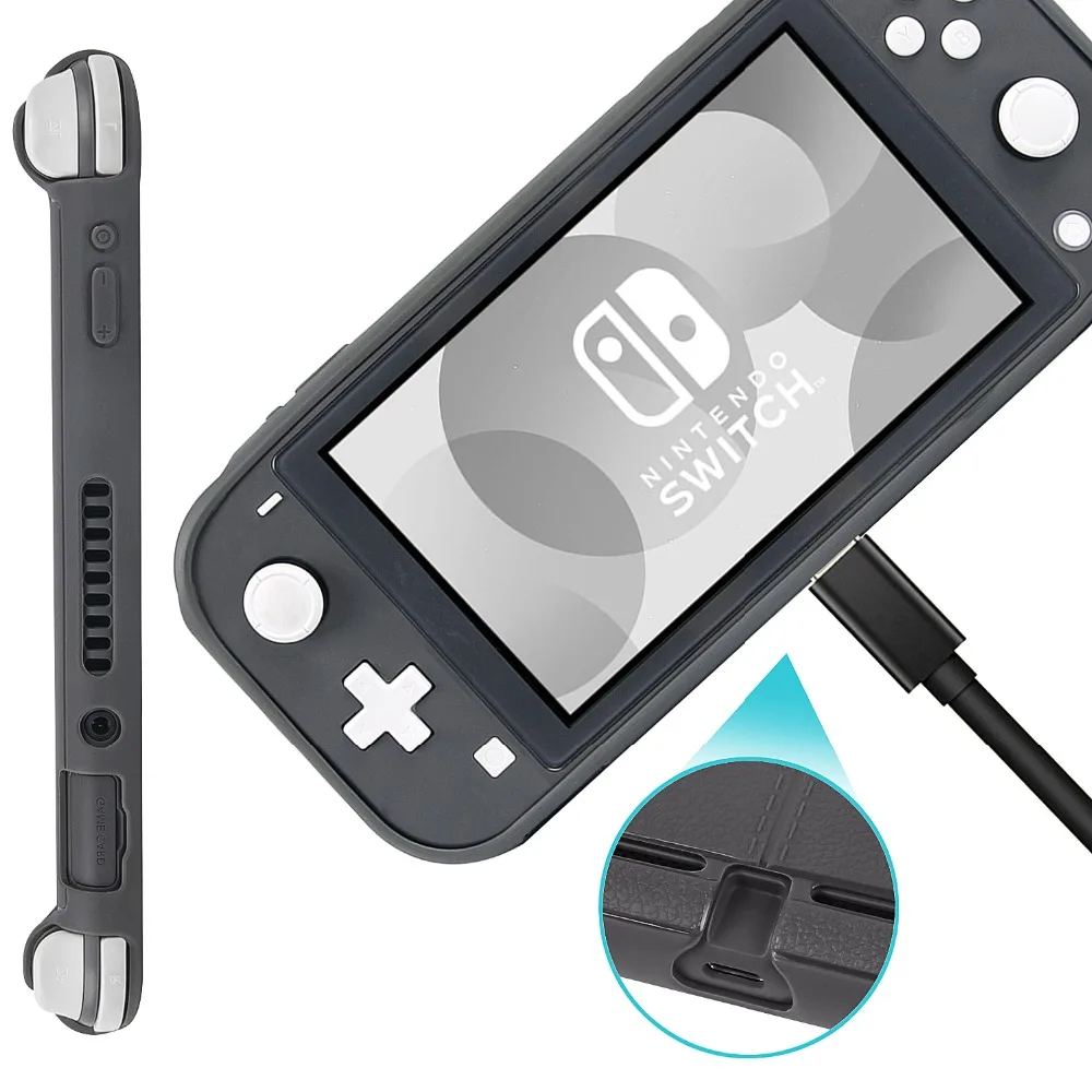 Мягкий ТПУ чехол CHINFAI для shand Switch Lite эргономичный Нескользящий Резиновый защитный чехол-подставка для NS Switch Lite мини-консоль