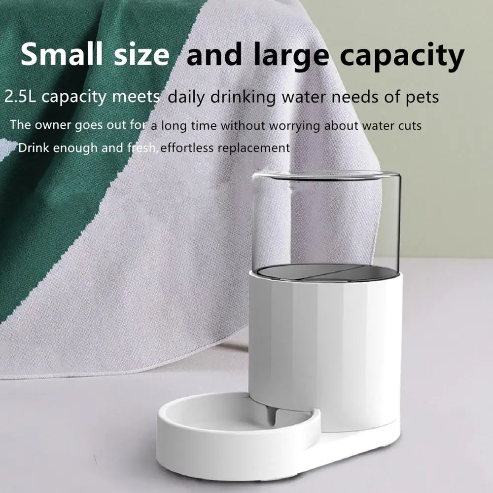 2 Pieces/set Cat Feeding Bowls for Dog Automatic Feeders Water Dispenser Fountain Bottle For Bowl And Drinking | Дом и сад