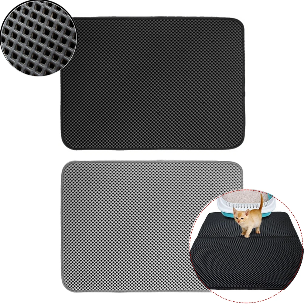 Складной двусторонний водонепроницаемый коврик для кошек мусора котенка