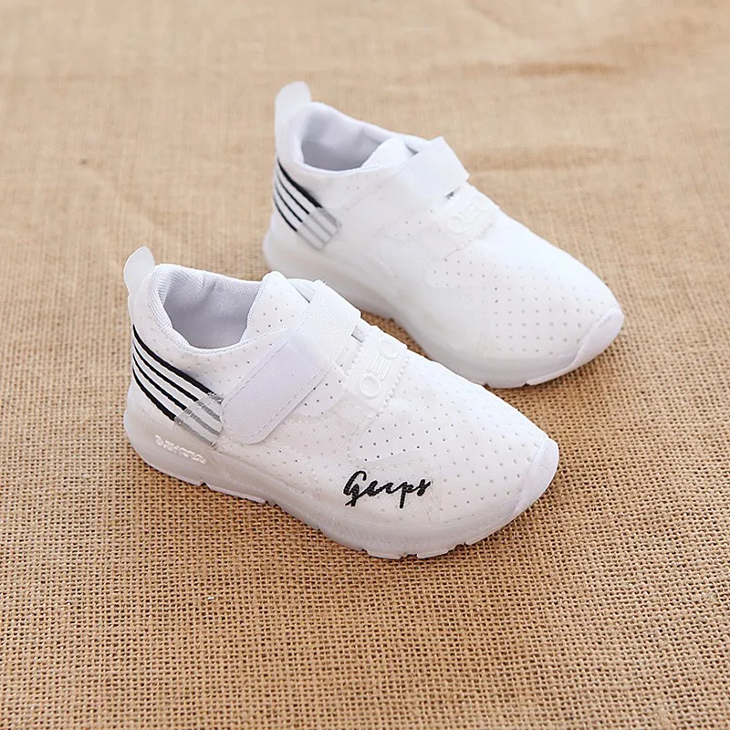 New Glowing Led Sneakers Shoes Girls Boys Children Flat Lighting Running Sport Casual Kids | Детская одежда и обувь