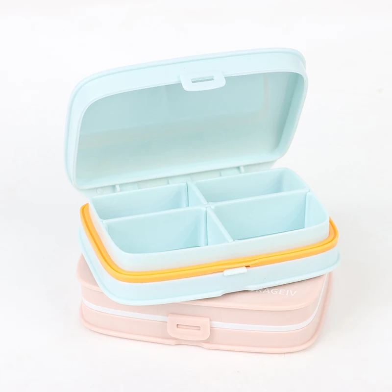 

Foldable Pill Organizer Medicine Box Weekly Pill Box Travel Pill Case Splitter With Seal Moisture Proof Tablet Dispenser 3colors