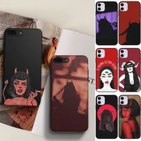 sexy devil woman phone case fundas shell cover for iphone 6 6s 7 8 plus xr x xs 11 12 13 mini pro max