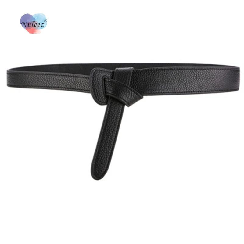 Nuleez Knob Waist Belts Women Real Leather Belt for Jeans and Dress Trousers Original Design Leisure Fashion Wholesale
