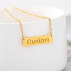 Именная табличка ювелирные изделия BFF Позолоченные 30*8 мм бар ожерелье с персонализированным именем на заказ инициальные римские цифры ожерелье-чокер ожерелье женский подарок