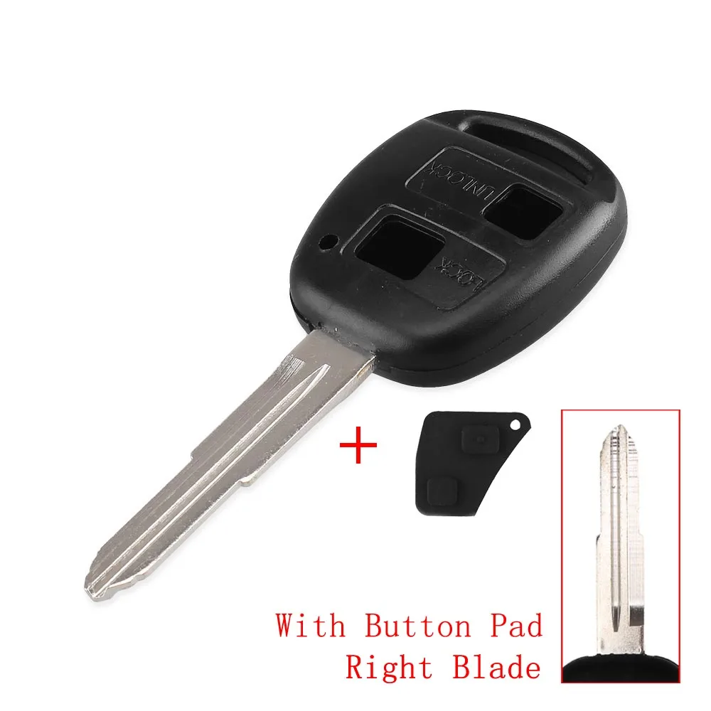 

KEYYOU 2-кнопочный чехол для дистанционного ключа автомобиля для Toyota Camry Corolla Yaris RAV4 Prado Cruise Key Cover с резиновой кнопкой