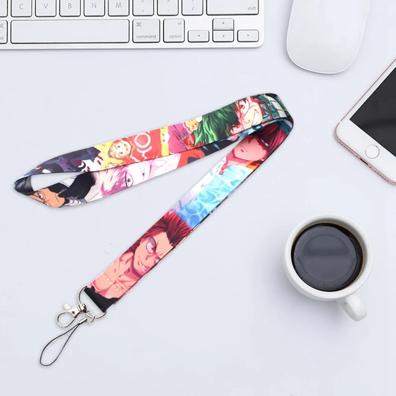 

My Hero Academia Anime Neck Strap Mobile Phone Lanyards For ID Card Keychains Strap Hanging Rope USB Badge Holder Rope