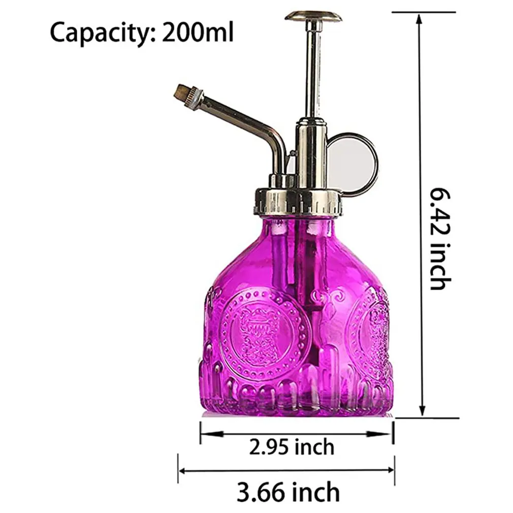 

Retro Relief Spray Pot Garden Watering Pot Delicate Glass Water Sprayer Tools Creative Garden Sprinkler