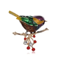 funmor colorful enamel multicolor bird brooch fashion animal corsage for women girls coat scarf suit pins quality accessories