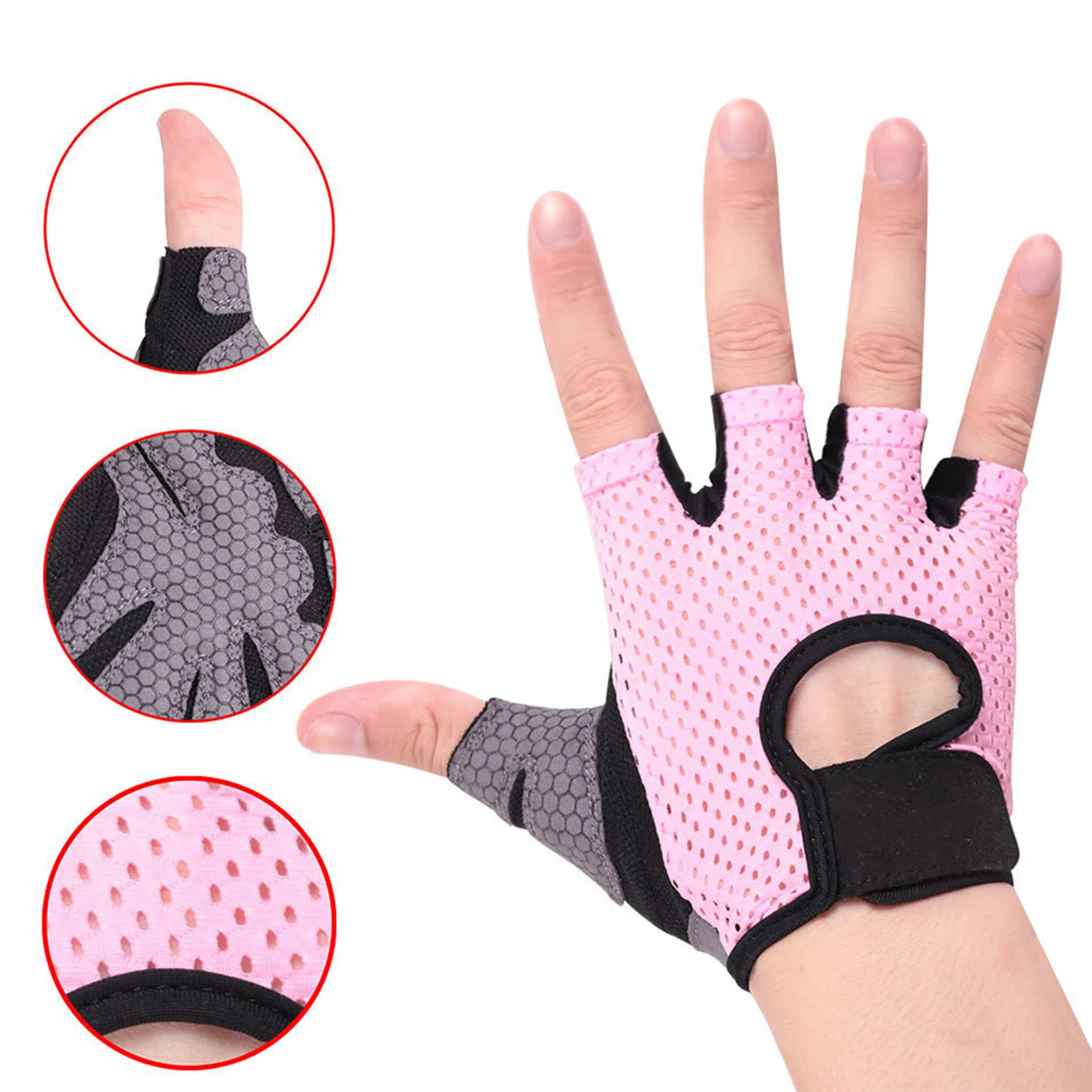 

Fitness Handschoenen Antislip Yoga Oefening Half Vinger Mannen Vrouwen Power Gewichtheffen Hand Protector Fietsen Accessoire
