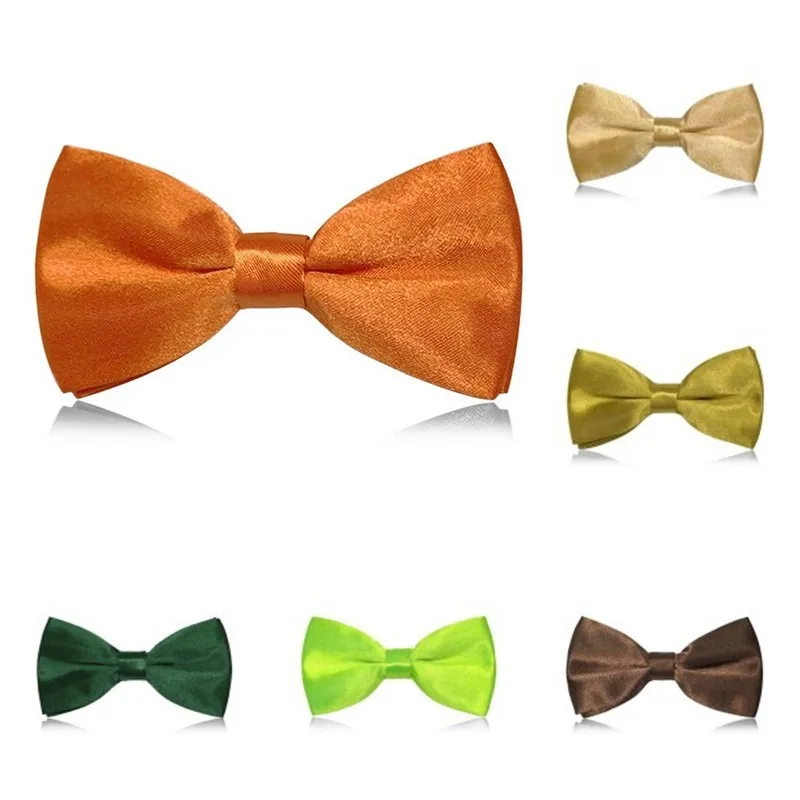

Solid Color Ties Bow Tie Coffee Green Butterfly Children Necktie Baby Kids Polyester Bowties