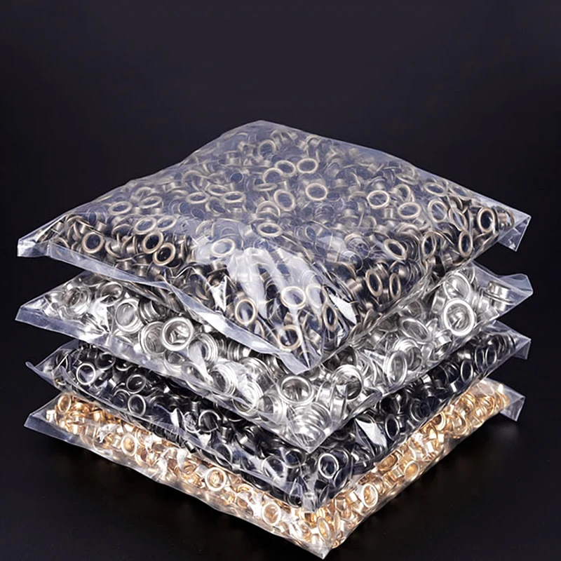 10000 компл./упак. 3,5/4/4, 5/5/6/8/10 мм, люверсы из латуни, веревка для палатки, Серебристые/бронзовые кольца-пуговицы, заклепки, заклепки, веревка из ткани