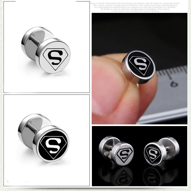 Серьги женские из нержавеющей стали черные серьги подарки для мужчин и женщин