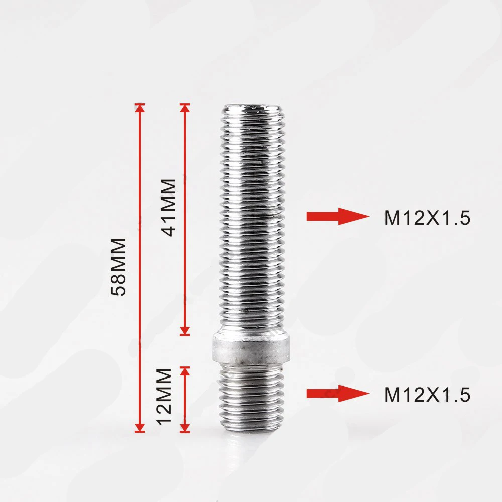 20 шт болт общая длина 58 мм размер резьбы M12* 1,5+(M12*1,5/1,25 M14* 1,5/1,25