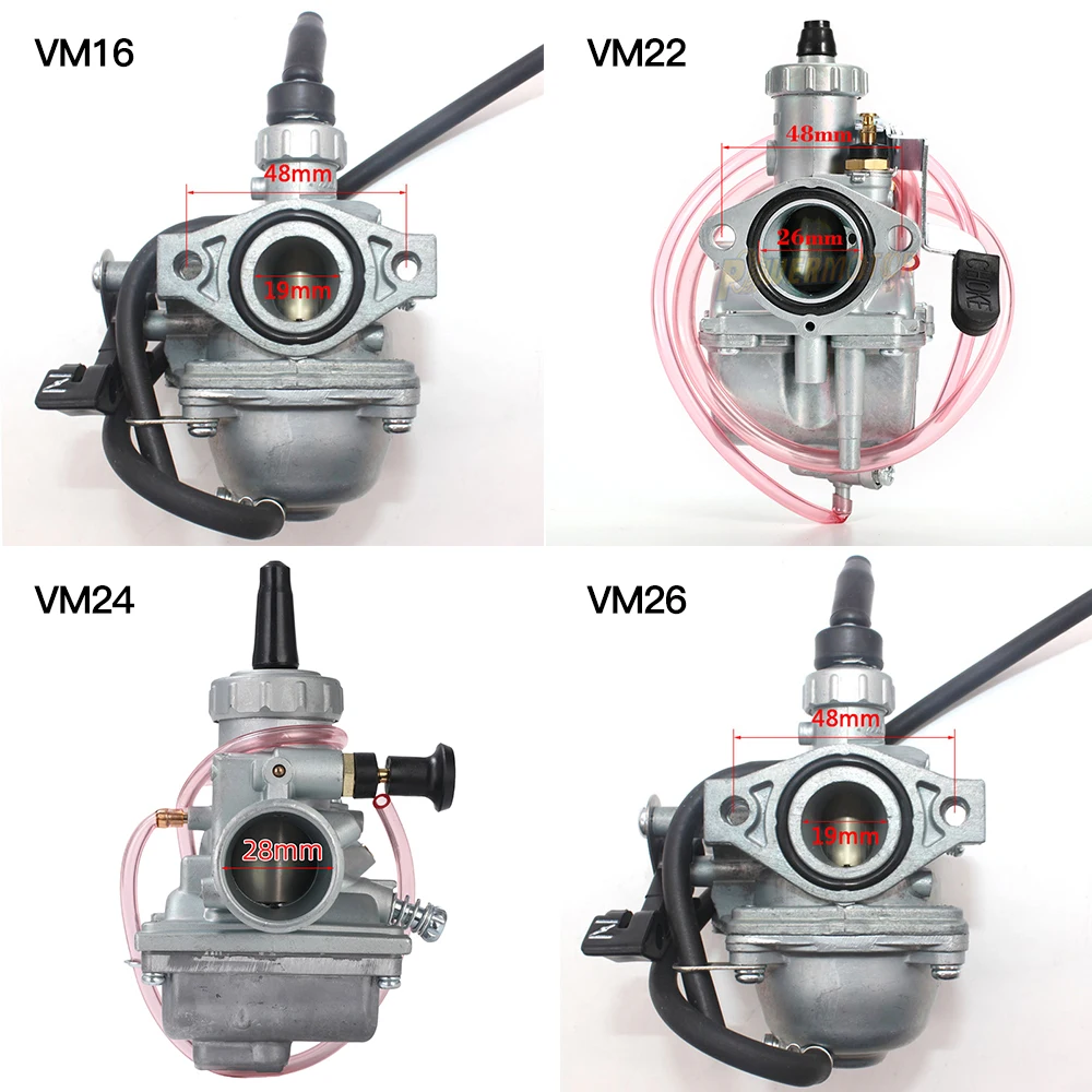 Карбюратор для мотоцикла Mikuni VM16 22 мм VM22 26 VM24 28 VM26 30 карбюратор 110-250 куб. См