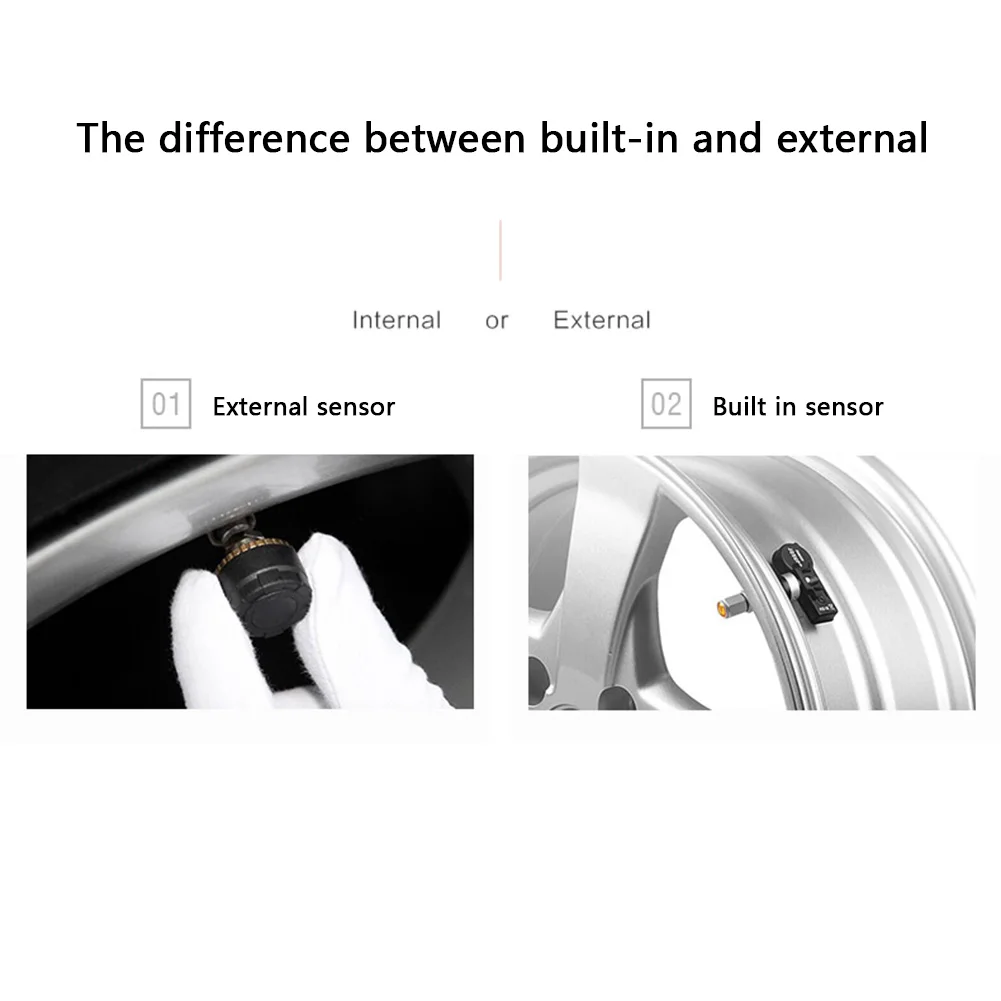 

Original USB TPMS Car Stereo Auto Tire Pressure Tyre Temperature Monitoring Alarm Display Intelligent System with 4 Sensors New