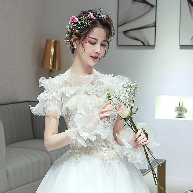 Женские готические кружевные эластичные роговые манжеты со съемными