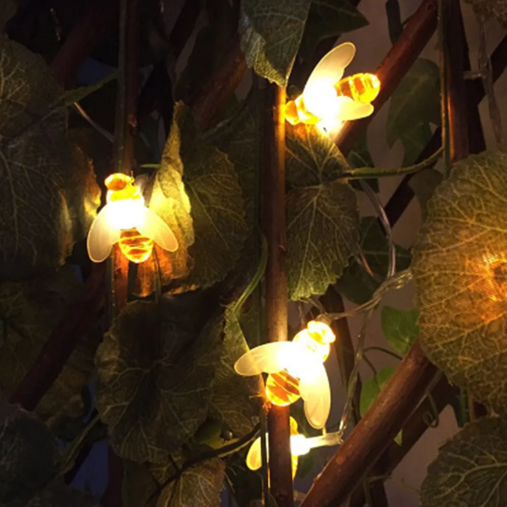 Милая Божья коровка гирлянды светодиодные светильник Фея s 10 30leds пчелы ing