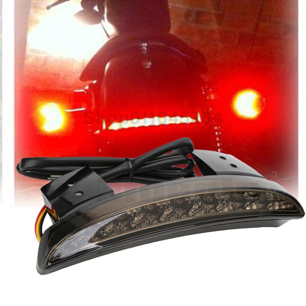 

Motorcycle Accessories Tail Light Lamp Turn Signal Rear Fender Edge Brake Taillight For Harley Touring Sportster XL 883 1200 Led