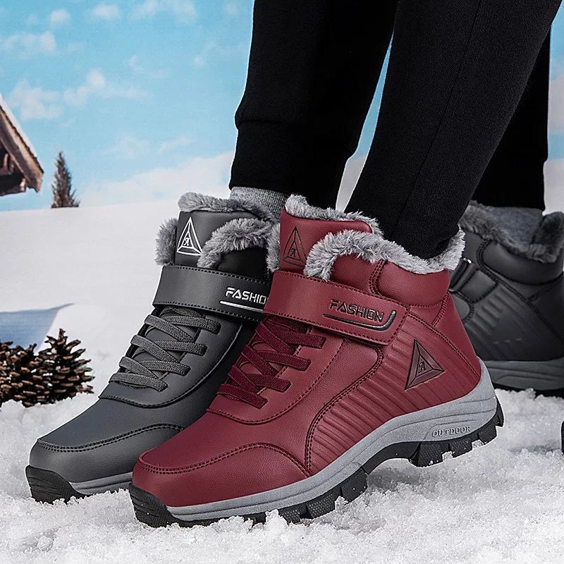 

Winter Sneakers for Women/Men High-top Short Plush Causal Shoe Platform Snow Boots 2022 Non-slip Waterproof Hiking Shoes Botines