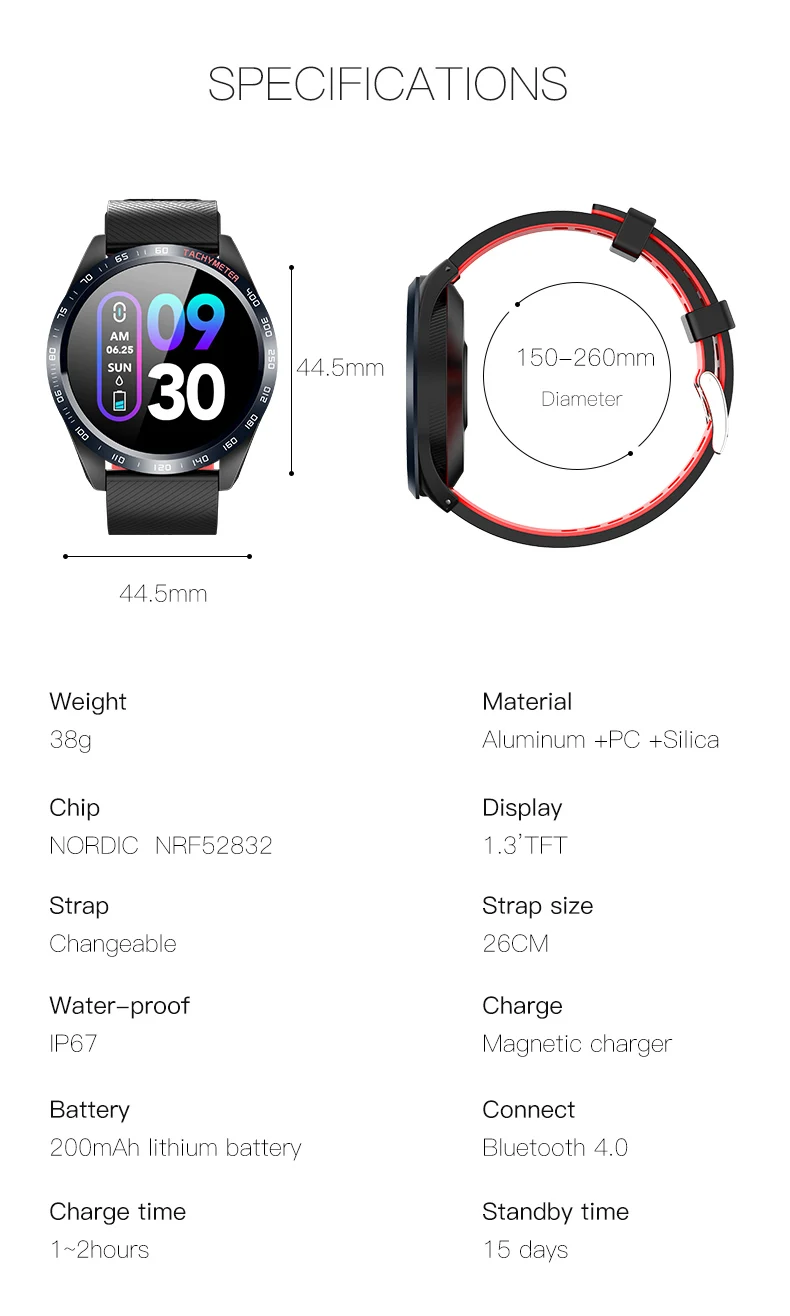 W4 Smartwatch IP67 водонепроницаемые носимые устройства Bluetooth Шагомер монитор сердечного ритма цветной дисплей Смарт-часы для Android/IOS