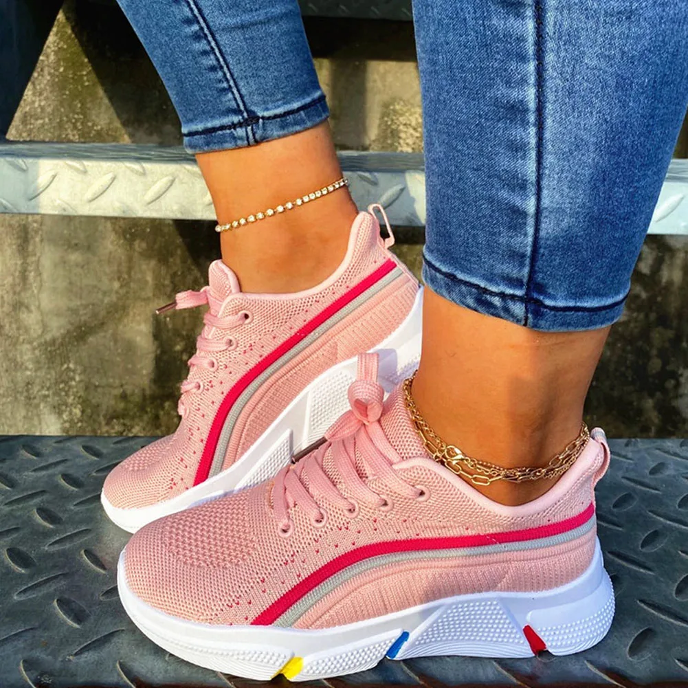 

Кроссовки женские, дышащие, сетчатые, удобные, повседневные, на плоской подошве, 2020