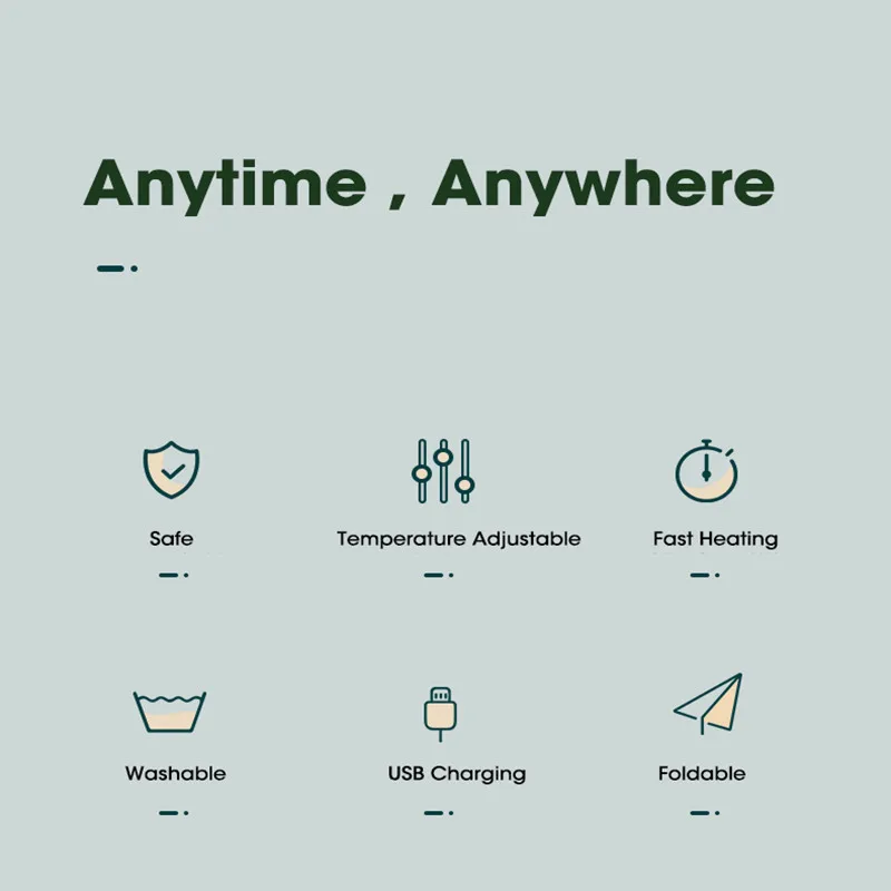 

Innovative USB Infrared Hand Warmer Electric Heated Warm Bag Winter Thermal Smart Heating Clothes Automation Kits For Camping