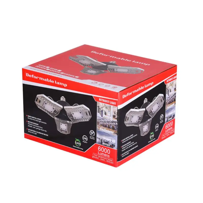 

E27 Garage Light LED Waterproof Deformable Ceiling Lamp Adjustable Angle 60W 220V Home Lighting Corn Bulb Basement Cellar Parkin