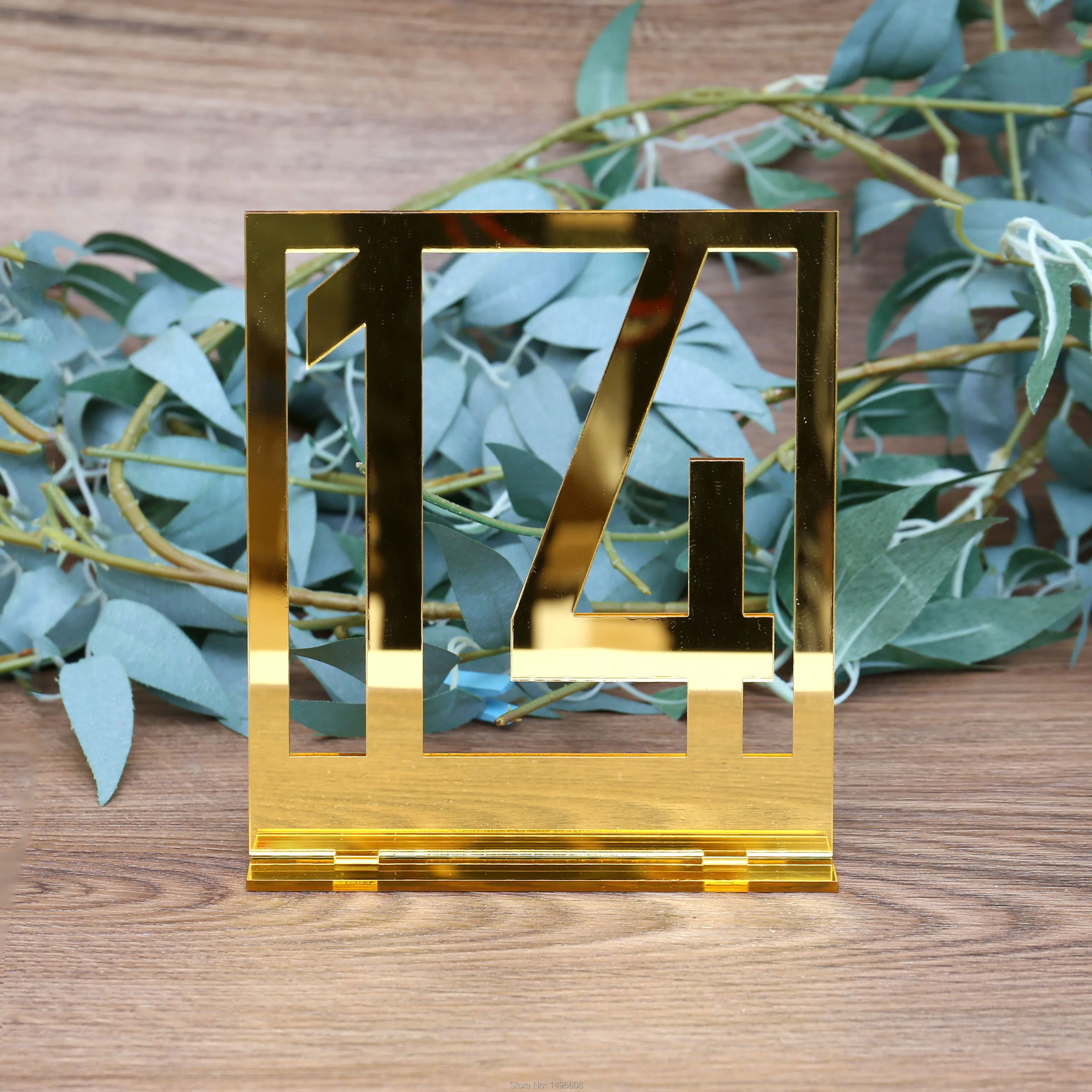 Прямоугольные Табличные цифры для украшения свадебной вечеринки серебристые