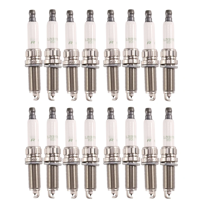 

16 Pcs Car Metal Spark Plug Iridium Platinum Spark Plug 95770 ILZKBR7B8DG 0242129512, for Peugeot Citroen Mini Cooper