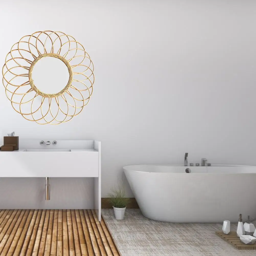 Подвесное настенное зеркало с бахромой круглое украшение для квартиры гостиной