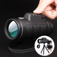telescope monocular 40x60 zoom high quality waterproof with smart phone holder telescope tripod for outdoor camping hunting