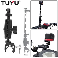 tuyu motorcycle handlebar mirror mount bundle bracket bicycle camera holder for gopro insta 360 one x one r accessories
