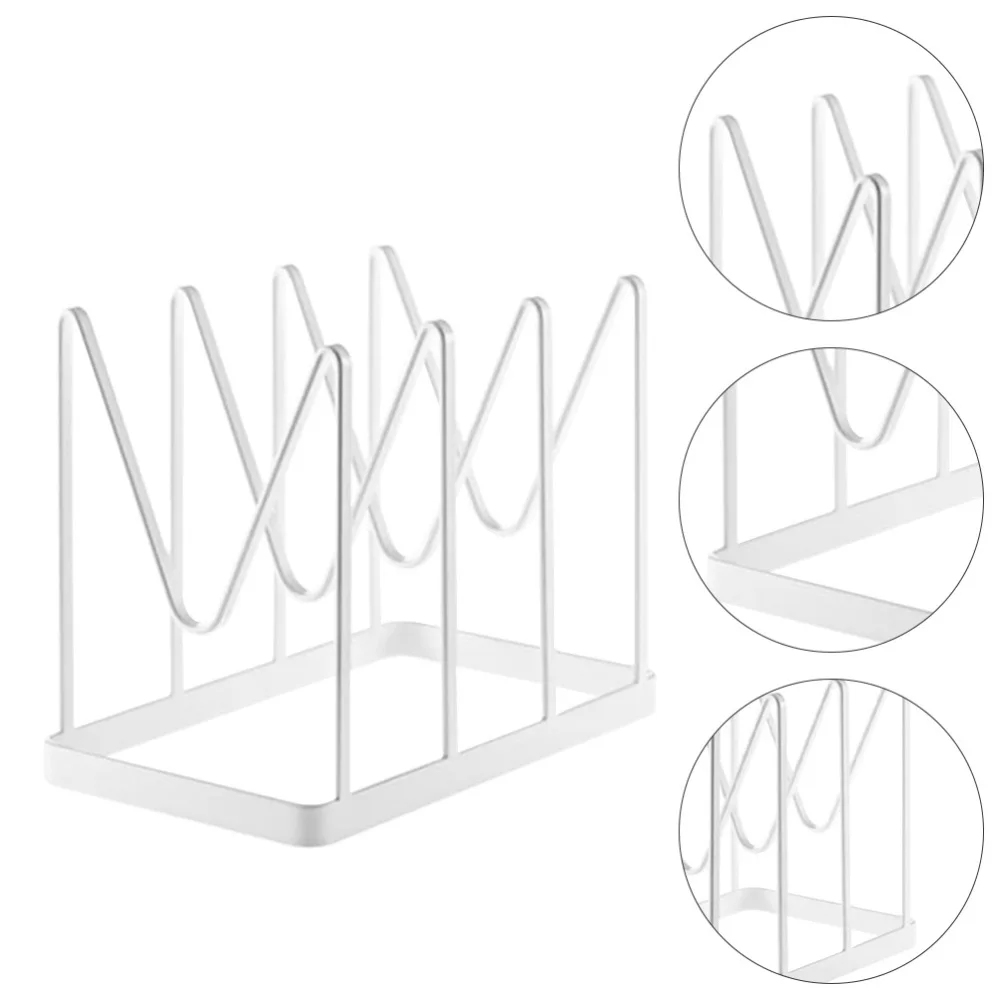 

1Pc Multifunctional Pot Lid Rack Metal Desktop Pan Cover Rack for Home Kitchen