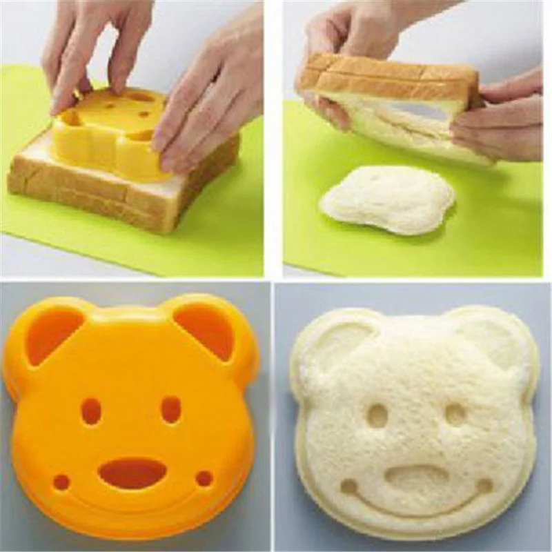 

Hand Pressed Bear Sandwich Mold Bread Mold Sandwich Maker DIY Mold Food Processing Machine Kitchen Restaurant Bars Family Garden