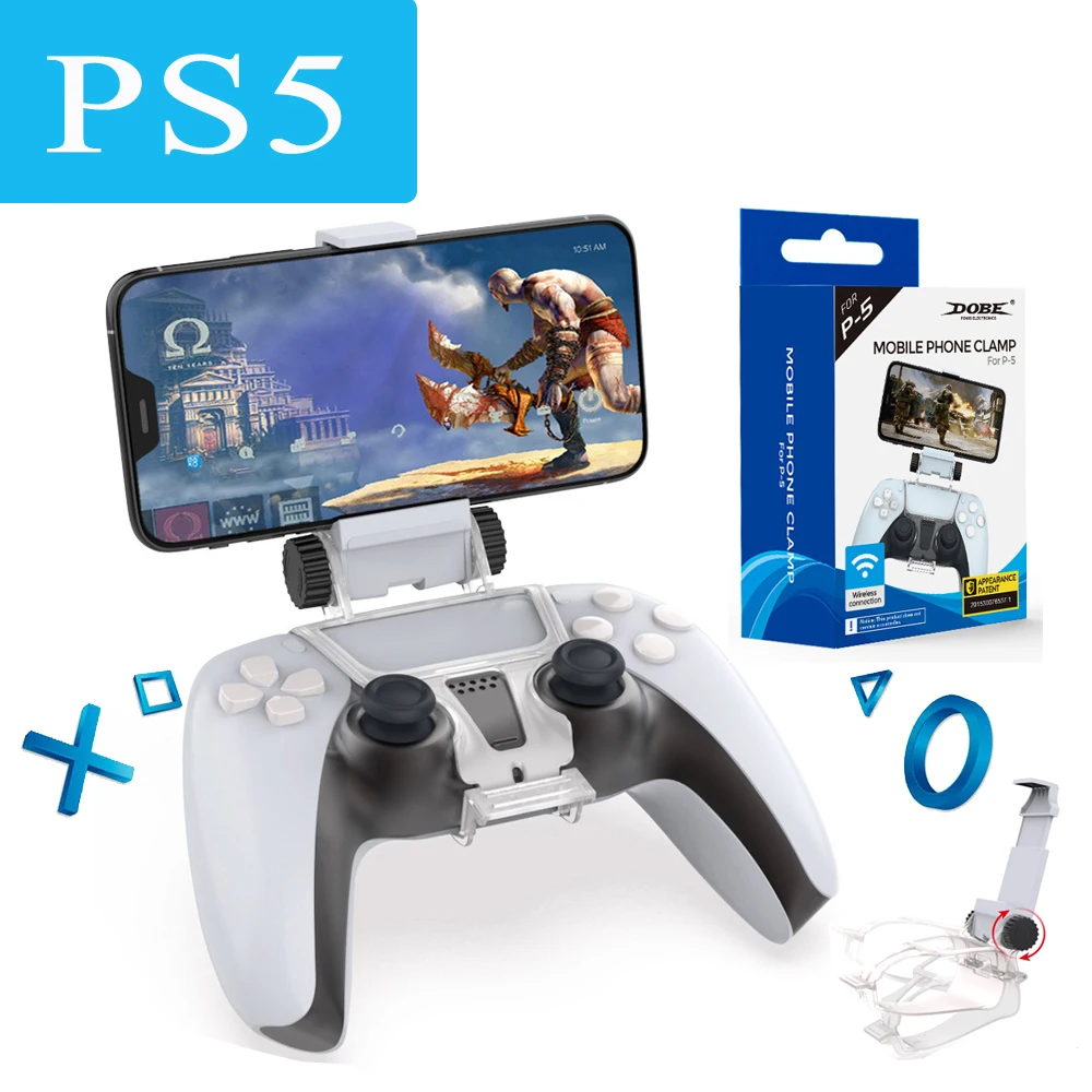 for ps5 playstation 5 gamepad controller smart phone cellphone mount holder support clamp clip stand phone game accessories free global shipping